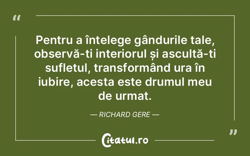 Citat Richard Gere - citate spiritualitate
