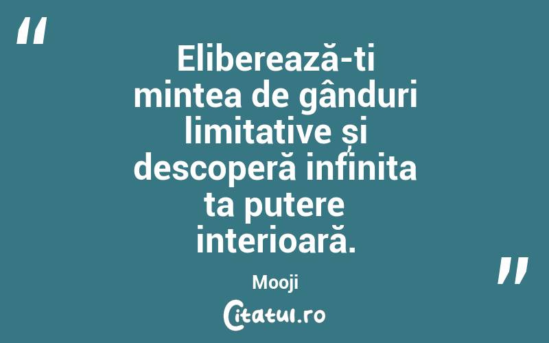 Eliberează-ți mintea de gânduri limitative și descoperă infinita ta putere interioară. Mooji
