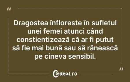 Dragostea înflorește în sufletul unei... Dragostea înflorește în sufletul unei...