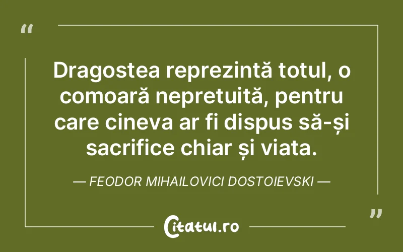 Citat Feodor Mihailovici Dostoievski - citate spiritualitate