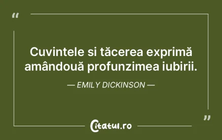 Cuvintele și tăcerea exprimă amândou... Cuvintele și tăcerea exprimă amândou...