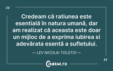 Credeam că raÈ›iunea este esenÈ›ială Ã... Credeam că raÈ›iunea este esenÈ›ială Ã...