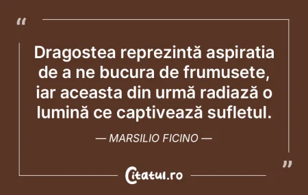 Dragostea reprezintă aspirația de a ne... Dragostea reprezintă aspirația de a ne...