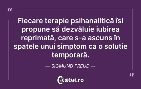Fiecare terapie psihanalitică își pro... Fiecare terapie psihanalitică își pro...