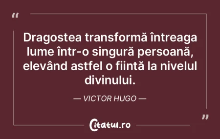 Dragostea transformă întreaga lume în... Dragostea transformă întreaga lume în...