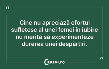 Cine nu apreciază efortul sufletesc al ... Cine nu apreciază efortul sufletesc al ...