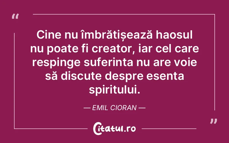 Citat Emil Cioran - citate spiritualitate