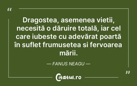 Dragostea, asemenea vieții, necesită o... Dragostea, asemenea vieții, necesită o...