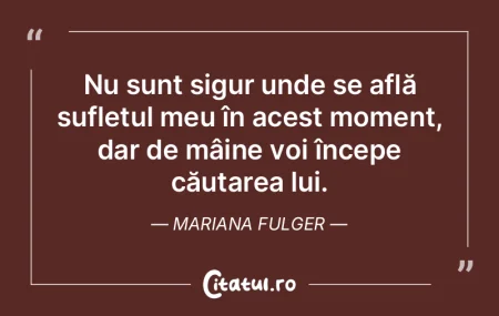 Nu sunt sigur unde se află sufletul meu... Nu sunt sigur unde se află sufletul meu...