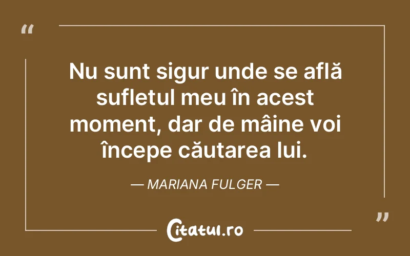 Citat Mariana Fulger - citate spiritualitate