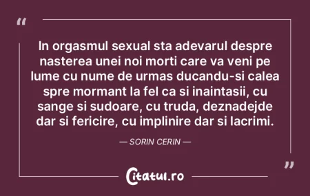 In orgasmul sexual sta adevarul despre n... In orgasmul sexual sta adevarul despre n...