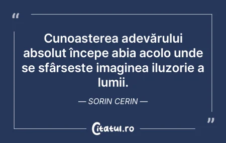 Cunoașterea adevărului absolut începe... Cunoașterea adevărului absolut începe...