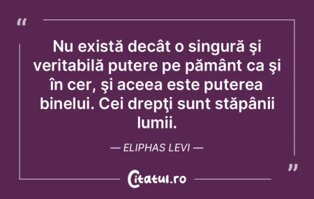 Nu există decât o singură şi veritab...