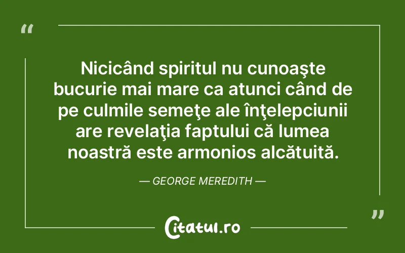 Citat George Meredith - citate spiritualitate