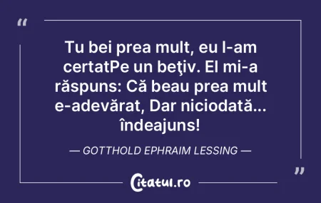 Tu bei prea mult, eu l-am certatPe un be...