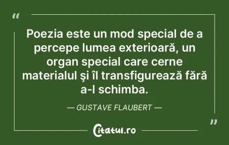Poezia este un mod special de a percepe ...