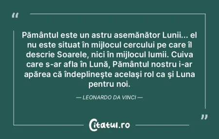 Pământul este un astru asemănător Lu...
