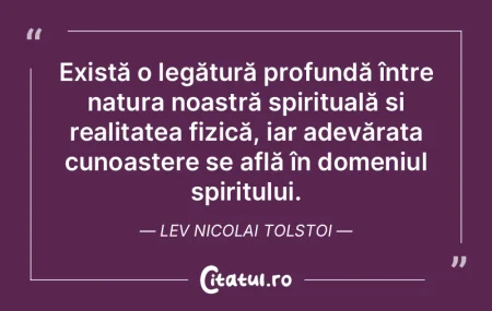 Există o legătură profundă între na...