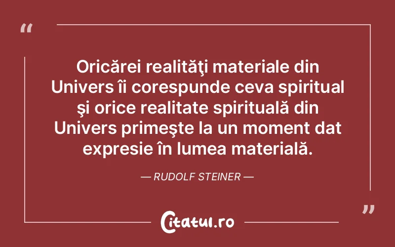 Citat Rudolf Steiner - citate spiritualitate