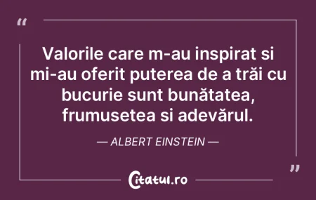 Valorile care m-au inspirat și mi-au of...