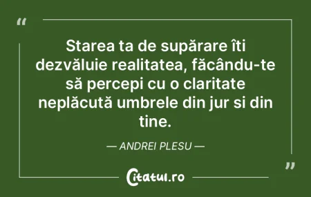 Starea ta de supărare îți dezvăluie ...