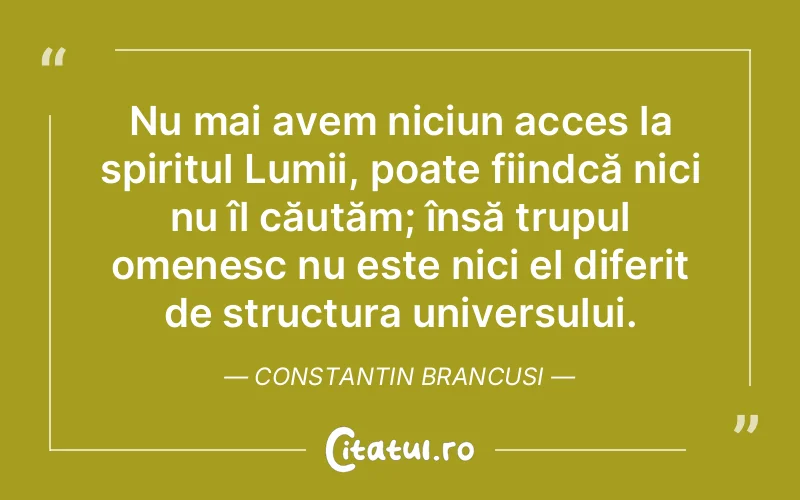 Citat Constantin Brancusi - citate spiritualitate