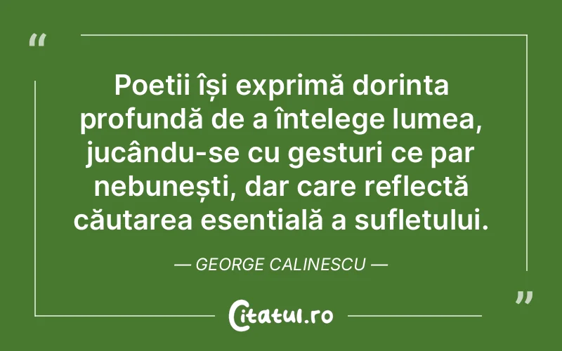 Citat George Calinescu - citate spiritualitate