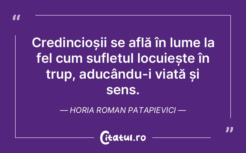 Citat Horia Roman Patapievici - citate spiritualitate