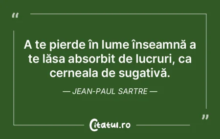 A te pierde în lume înseamnă a te lă... A te pierde în lume înseamnă a te lă...