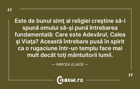 Este de bunul simţ al religiei creştin... Este de bunul simţ al religiei creştin...