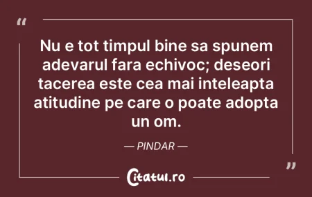 Nu e tot timpul bine sa spunem adevarul ... Nu e tot timpul bine sa spunem adevarul ...