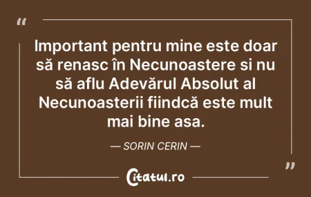 Important pentru mine este doar să rena... Important pentru mine este doar să rena...