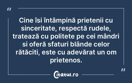 Cine își întâmpină prietenii cu sin... Cine își întâmpină prietenii cu sin...