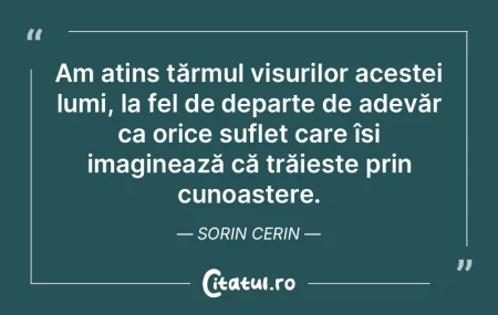 Am atins țărmul visurilor acestei lumi... Am atins țărmul visurilor acestei lumi...