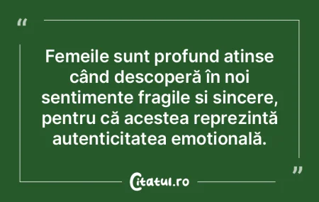 Femeile sunt profund atinse când descop...