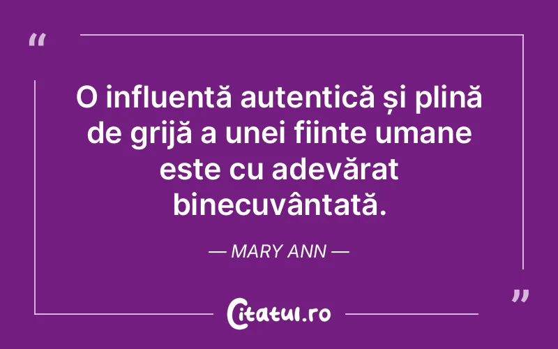 Citat Mary Ann - citate spiritualitate