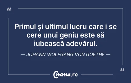 Primul şi ultimul lucru care i se cere ...
