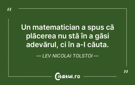 Un matematician a spus că plăcerea nu ... Un matematician a spus că plăcerea nu ...