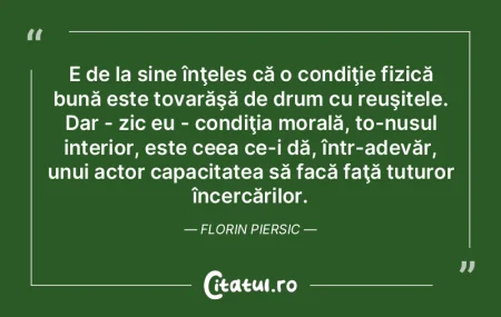 E de la sine înţeles că o condiţie f... E de la sine înţeles că o condiţie f...