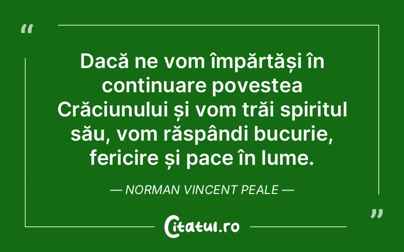 Citat Norman Vincent Peale - citate spiritualitate