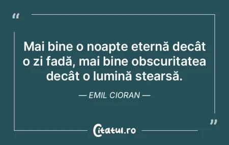Mai bine o noapte eternă decât o zi fa... Mai bine o noapte eternă decât o zi fa...