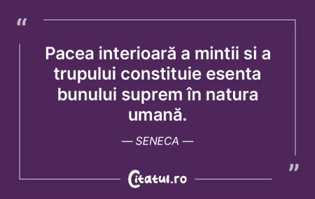 Pacea interioară a minții și a trupul... Pacea interioară a minții și a trupul...