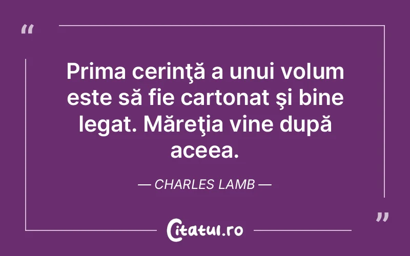 Citat Charles Lamb - citate spiritualitate