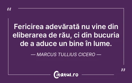 Fericirea adevărată nu vine din eliber... Fericirea adevărată nu vine din eliber...