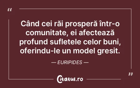 Când cei răi prosperă într-o comunit... Când cei răi prosperă într-o comunit...