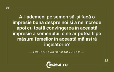 A-l ademeni pe semen să-şi facă o imp...