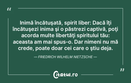 Inimă încătuşată, spirit liber: Dac...
