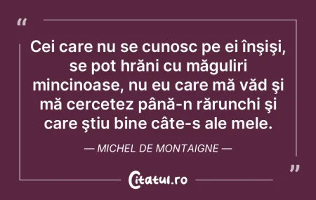 Cei care nu se cunosc pe ei înşişi, s... Cei care nu se cunosc pe ei înşişi, s...