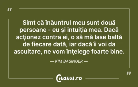 Simt că înăuntrul meu sunt două pers... Simt că înăuntrul meu sunt două pers...