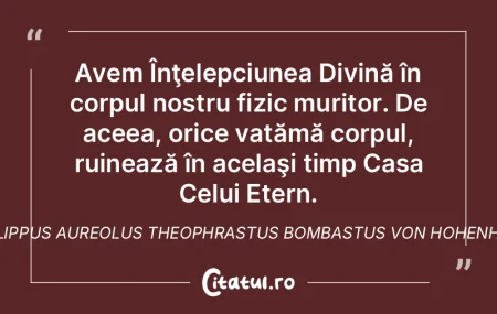 Avem Înţelepciunea Divină în corpul ... Avem Înţelepciunea Divină în corpul ...